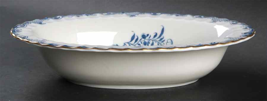 Mansfield Blue 10" Oval Vegetable Bowl by Royal Worcester-1