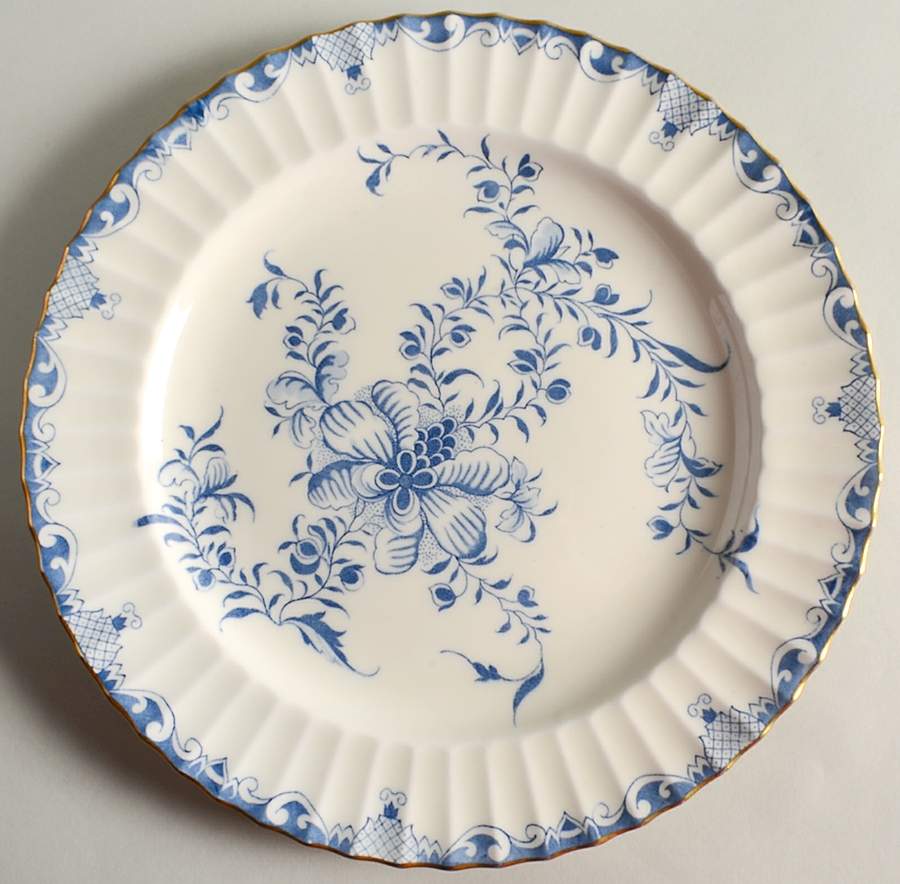 Mansfield Blue 12" Chop Plate (Round Platter) by Royal Worcester-1