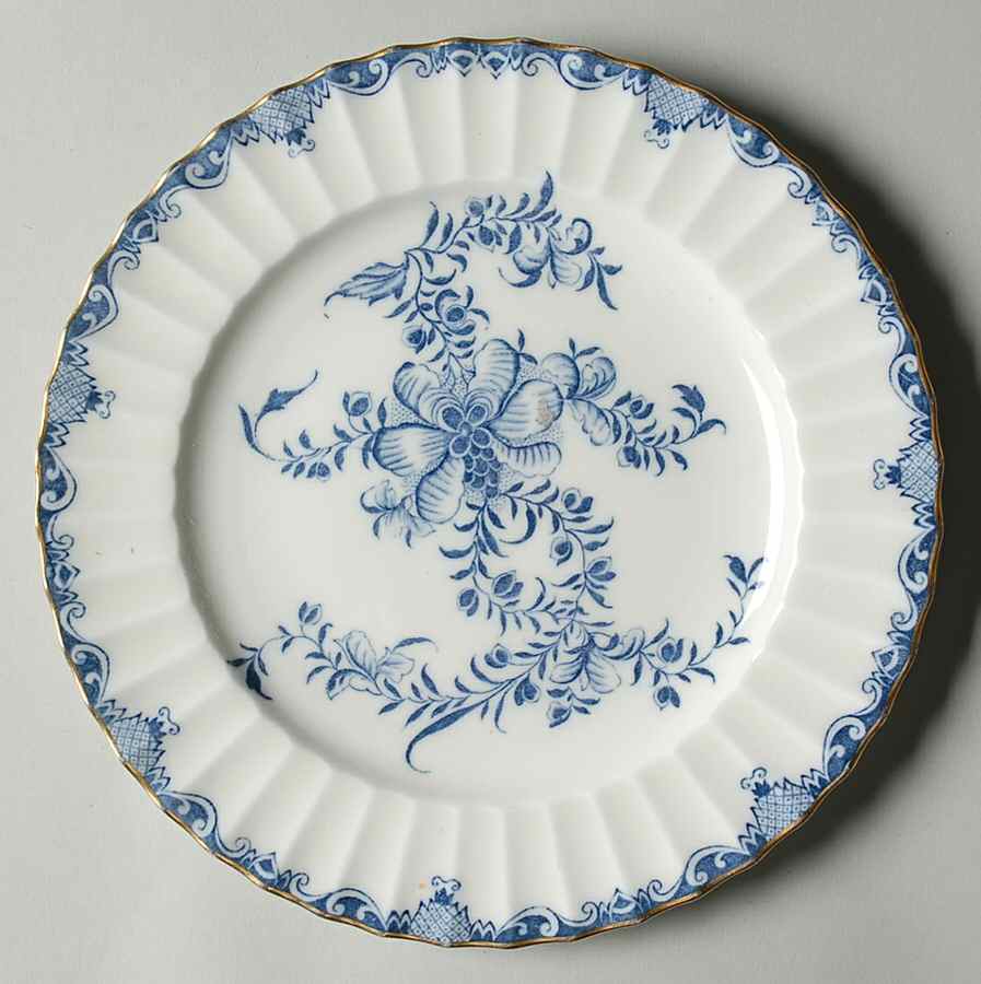 Mansfield Blue Luncheon Plate by Royal Worcester-1