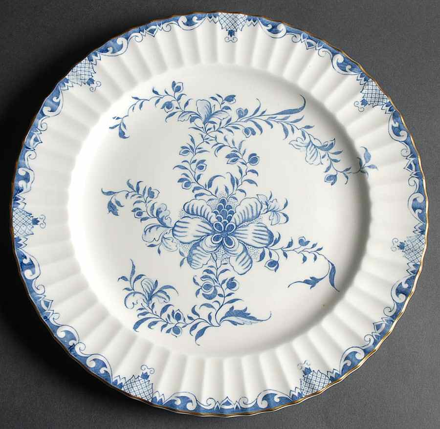 Mansfield Blue 13" Chop Plate (Round Platter) by Royal Worcester-1