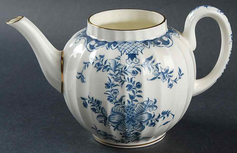 Mansfield Blue Mini Teapot No Lid by Royal Worcester-1