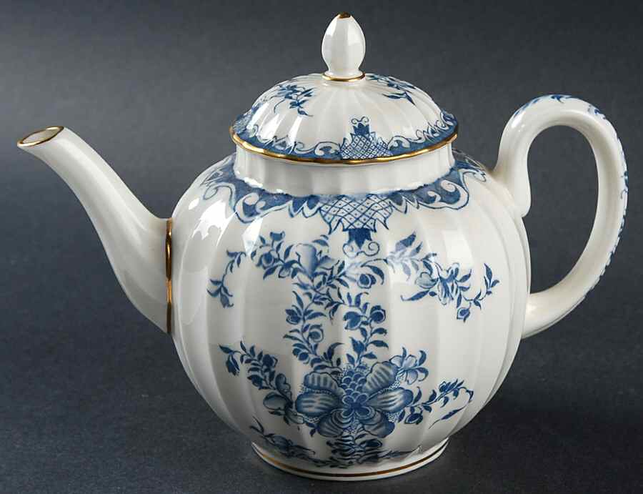 Mansfield Blue Mini Teapot & Lid by Royal Worcester-1