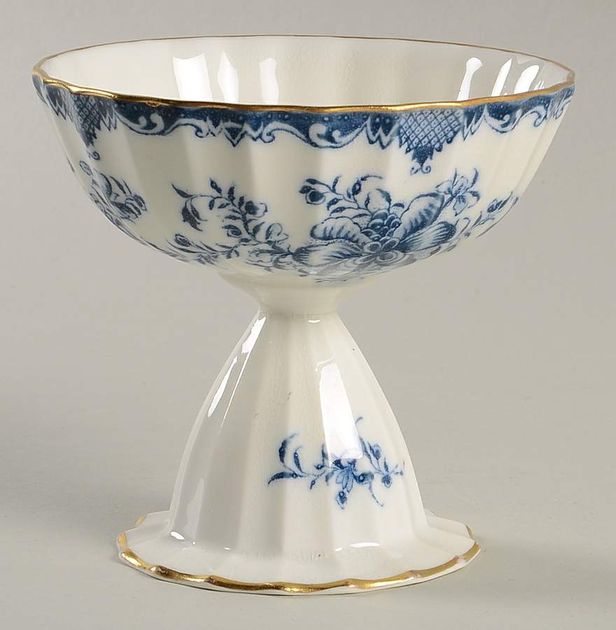 Mansfield Blue China Sherbet by Royal Worcester-1