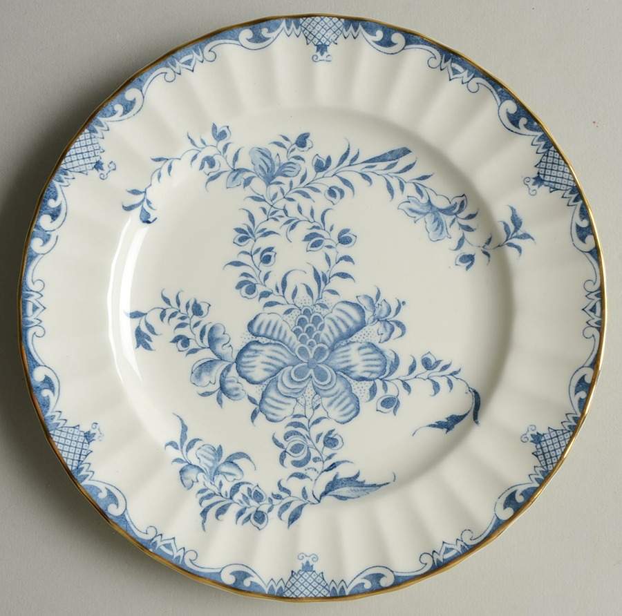 Mansfield Blue Dessert/Pie Plate by Royal Worcester-1