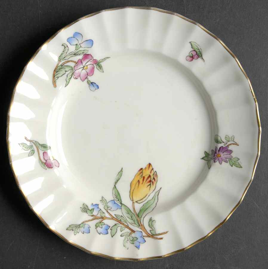 Mandalay (Z2142, Multicolor Flowers) Bread & Butter Plate by Royal Worcester-1