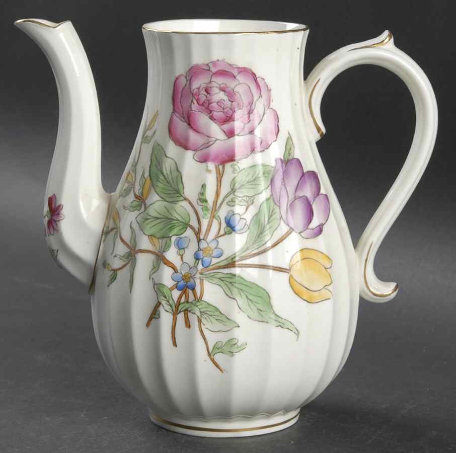 Mandalay (Z2142, Multicolor Flowers) Mini Coffee Pot No Lid by Royal Worcester-1