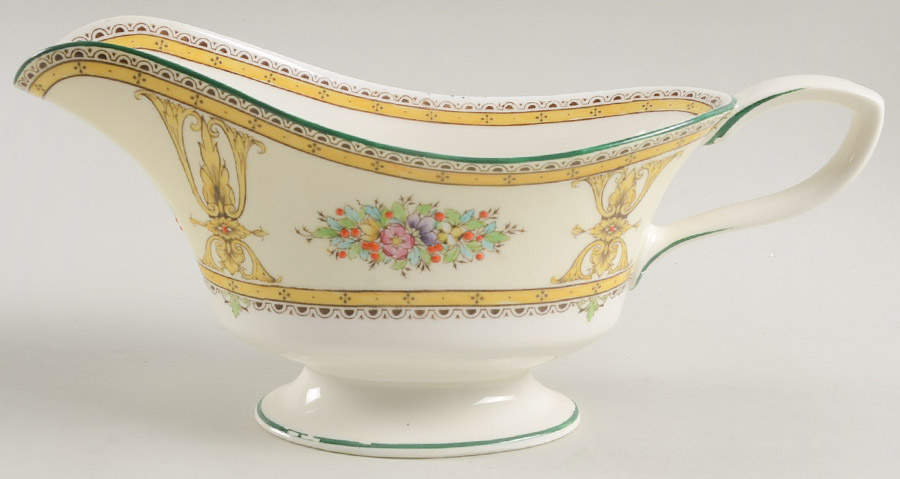 Marjorie Yellow Gravy Boat by Royal Worcester-1
