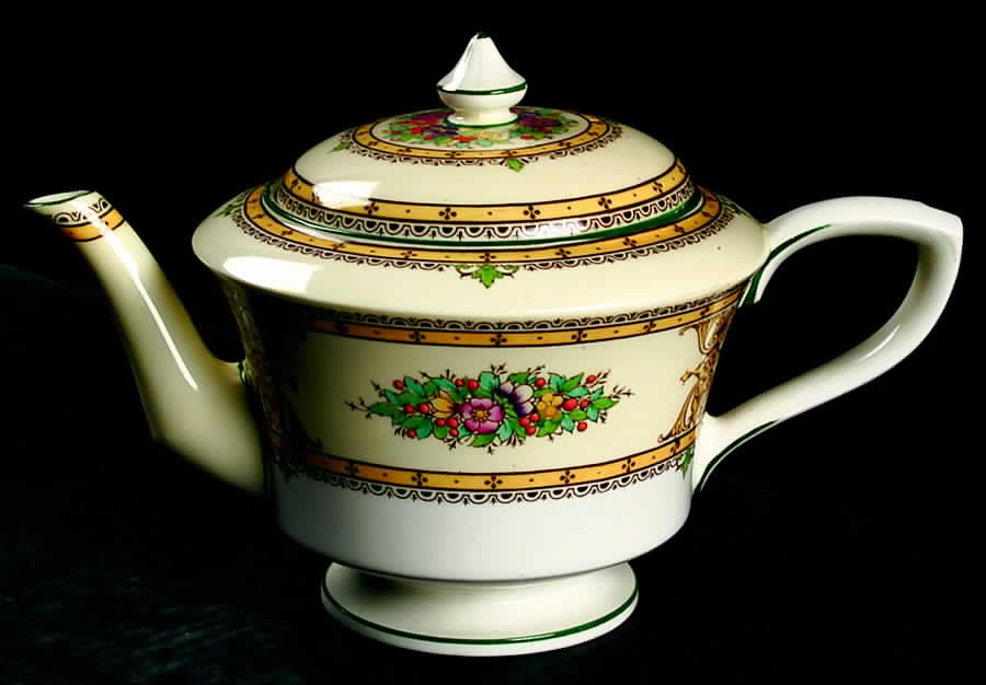 Marjorie Yellow Teapot & Lid by Royal Worcester-1