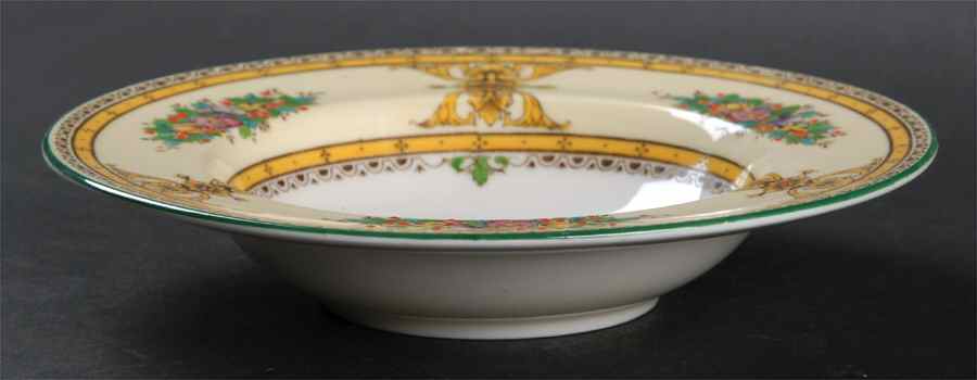 Marjorie Yellow Rim Fruit/Dessert (Sauce) Bowl by Royal Worcester-1