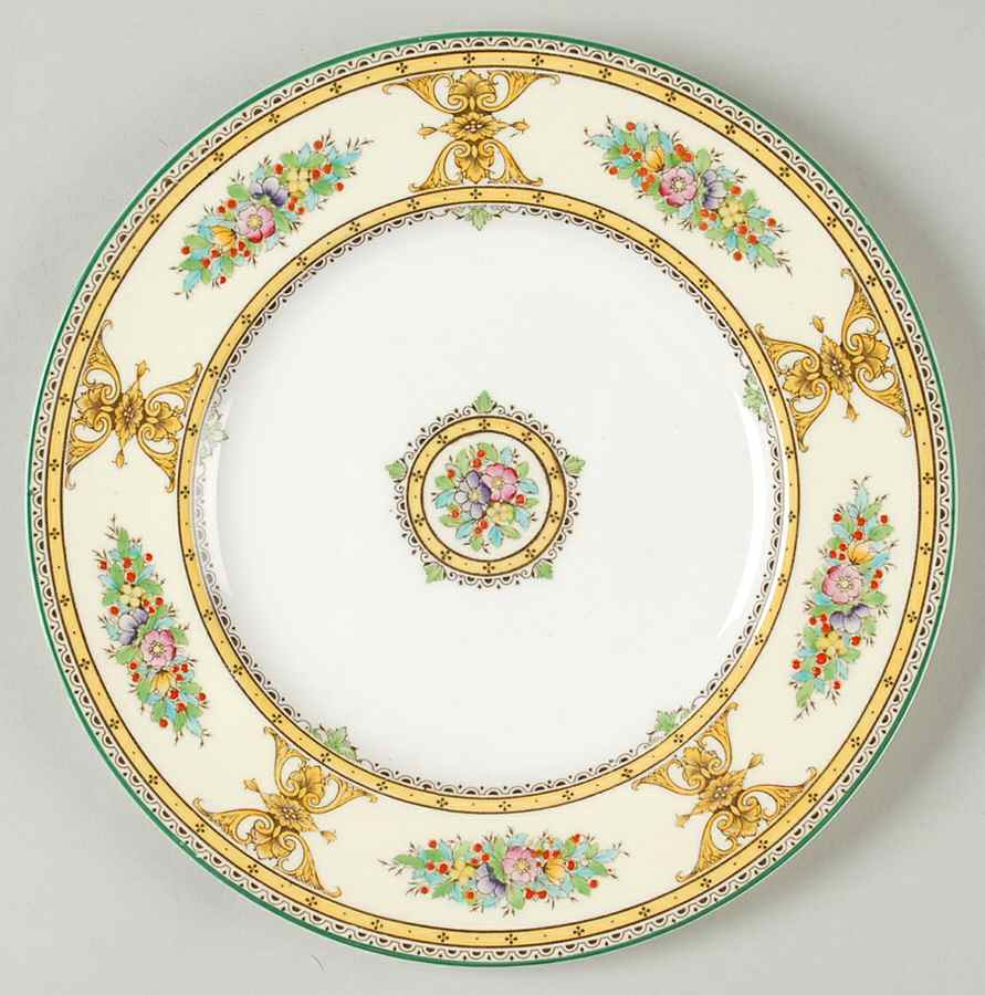 Marjorie Yellow Luncheon Plate by Royal Worcester-1