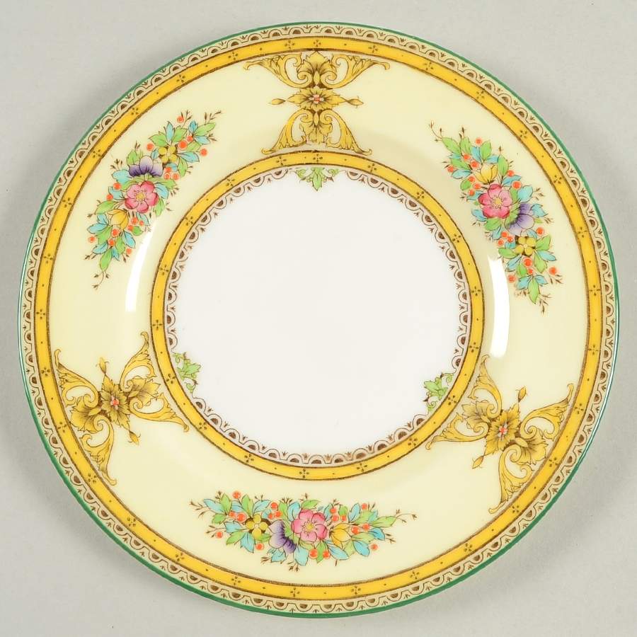 Marjorie Yellow Bread & Butter Plate by Royal Worcester-1