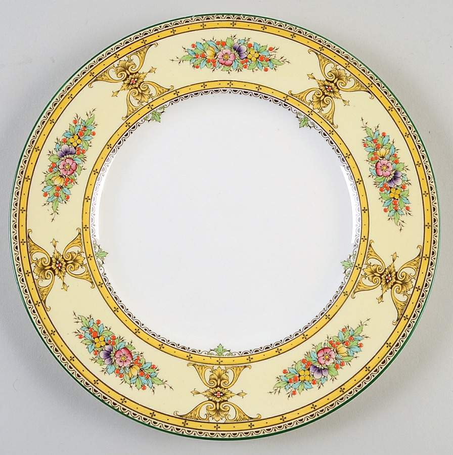 Marjorie Yellow Dinner Plate by Royal Worcester-1