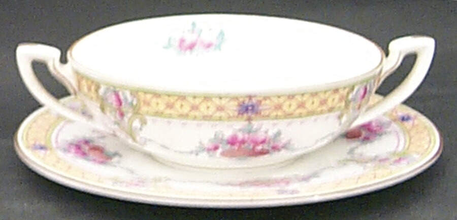 Marlowe Flat Cream Soup Bowl & Saucer Set by Royal Worcester-1