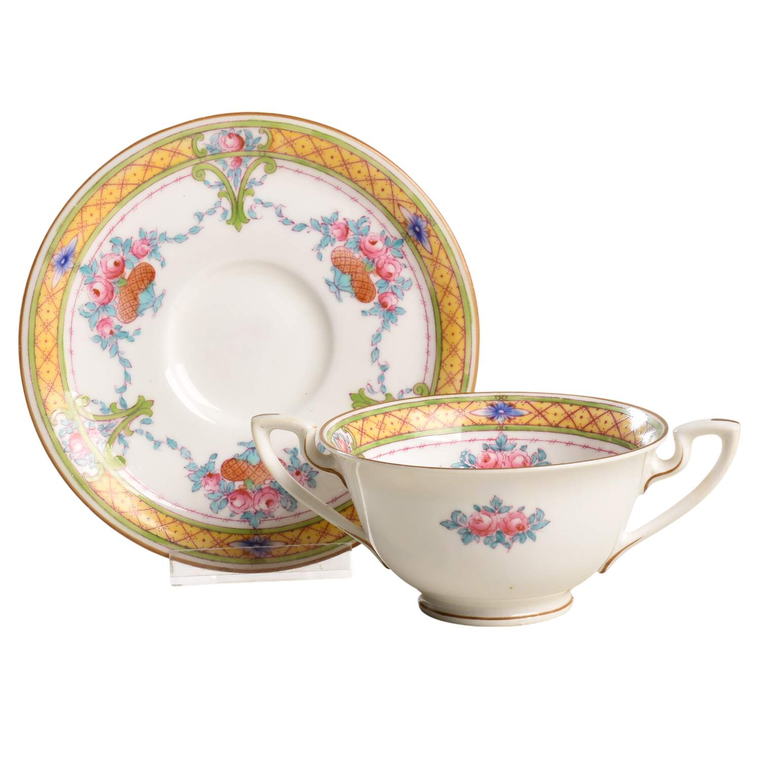 Marlowe Footed Bouillon Cup & Saucer by Royal Worcester-1