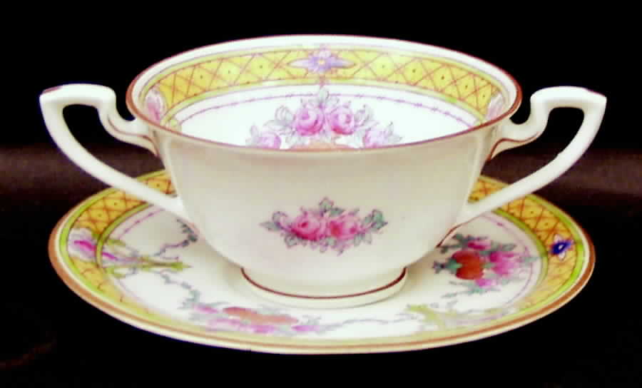 Marlowe Footed Bouillon Cup & Saucer by Royal Worcester-1