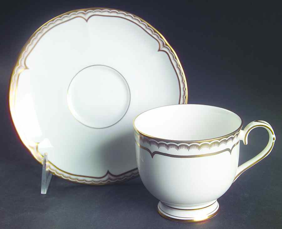 Marquis (Newer, 1991) Footed Cup & Saucer Set by Royal Worcester-1