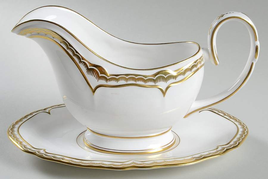 Marquis (Newer, 1991) Gravy Boat & Underplate by Royal Worcester-1