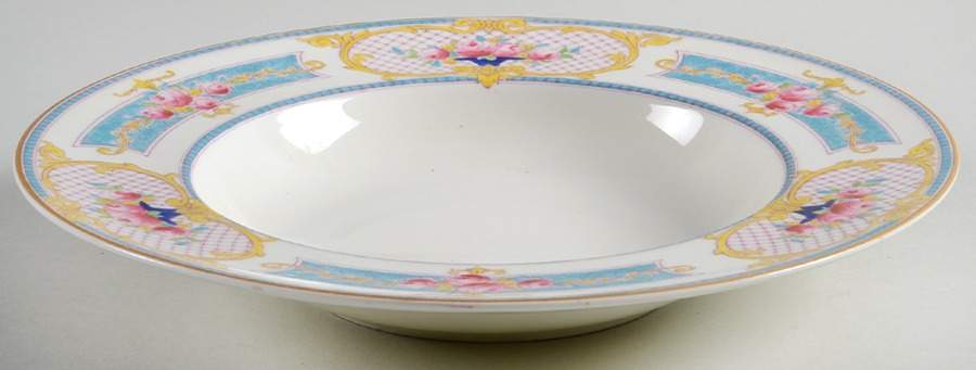 Marseilles Turquoise Large Rim Soup Bowl by Royal Worcester-1