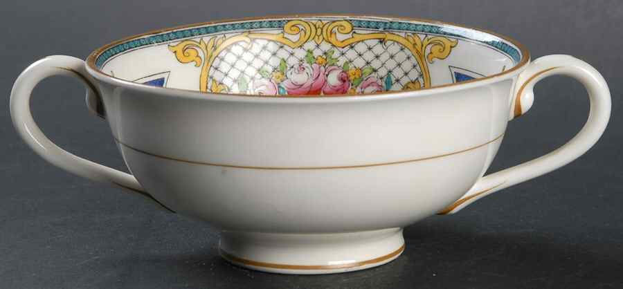 Marseilles Cobalt Blue Footed Bouillon Cup by Royal Worcester-1