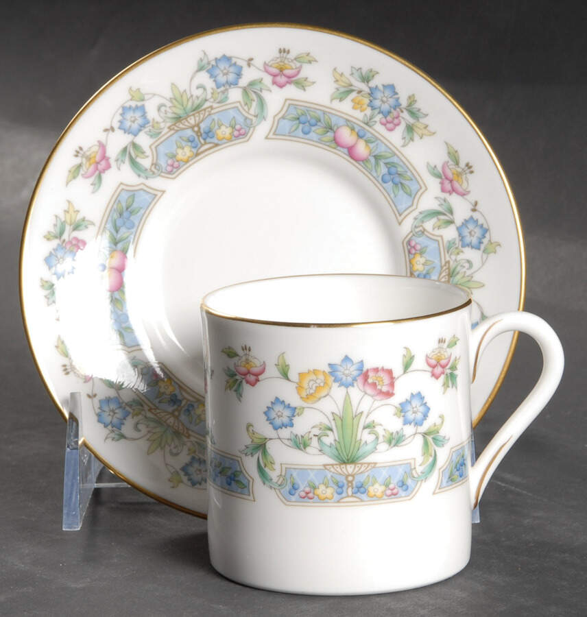 Mayfield Flat Demitasse Cup & Saucer Set by Royal Worcester-1