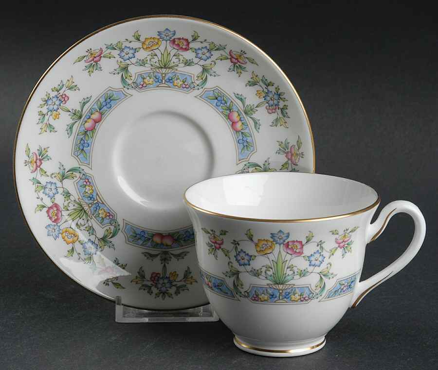 Mayfield Footed Cup & Saucer Set by Royal Worcester-1