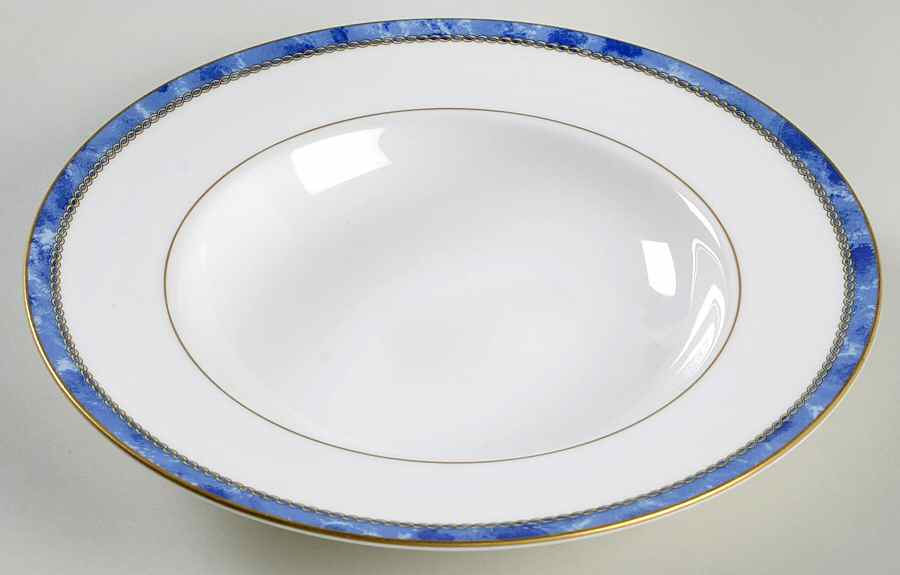 Medici Blue Large Rim Soup Bowl by Royal Worcester-1