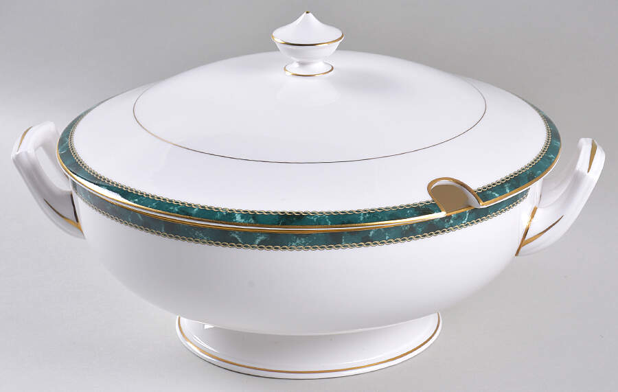 Medici Green Tureen &  Lid by Royal Worcester-1