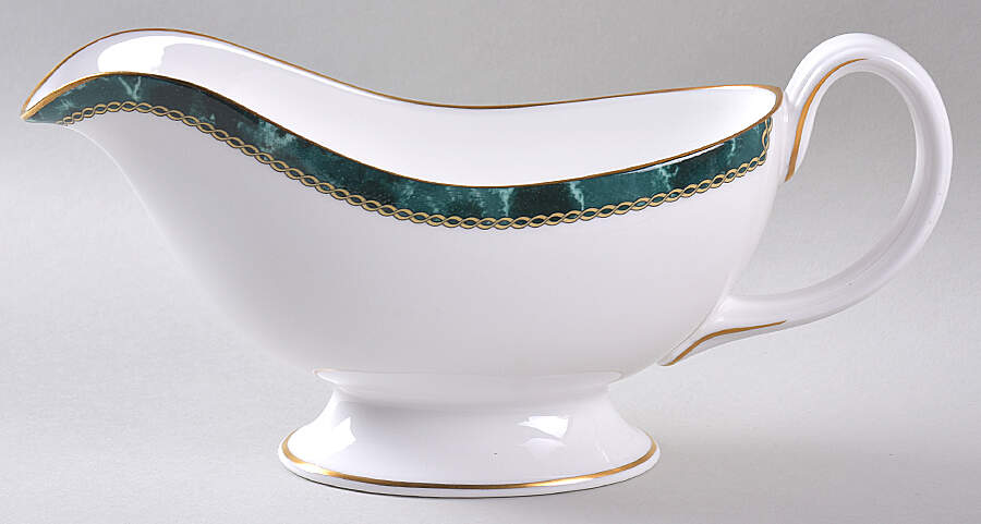 Medici Green Gravy Boat by Royal Worcester-1
