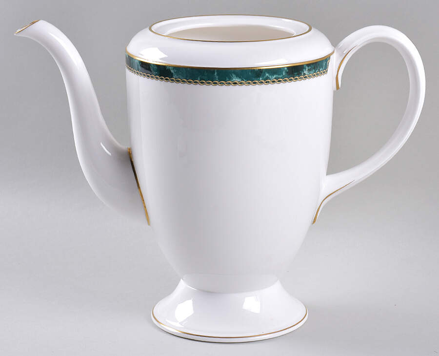 Medici Green Coffee Pot No Lid by Royal Worcester-1