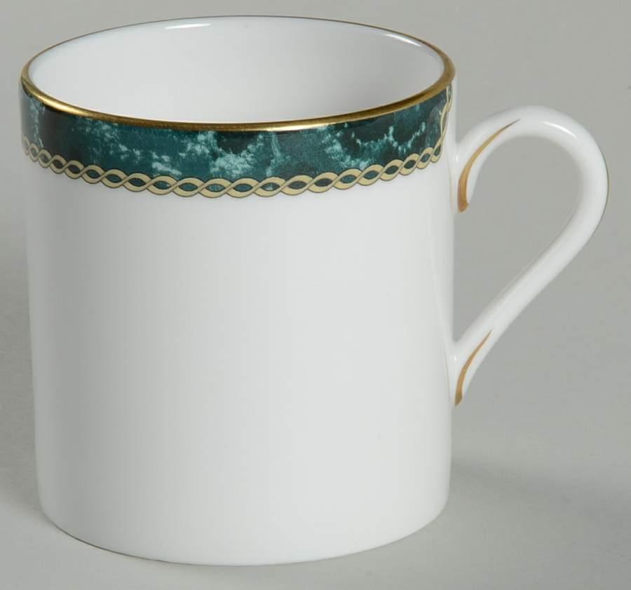 Medici Green Flat Demitasse Cup by Royal Worcester-1