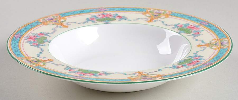 Melba Cream Rim Rim Soup Bowl by Royal Worcester-1
