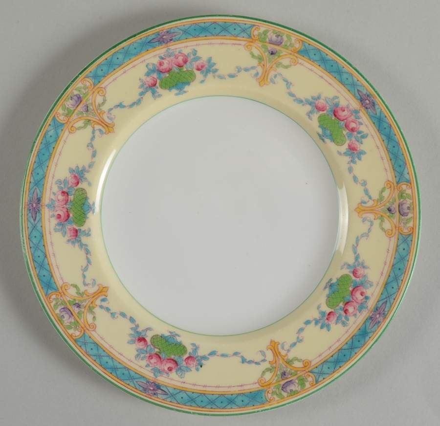 Melba Cream Rim Salad Plate by Royal Worcester-1