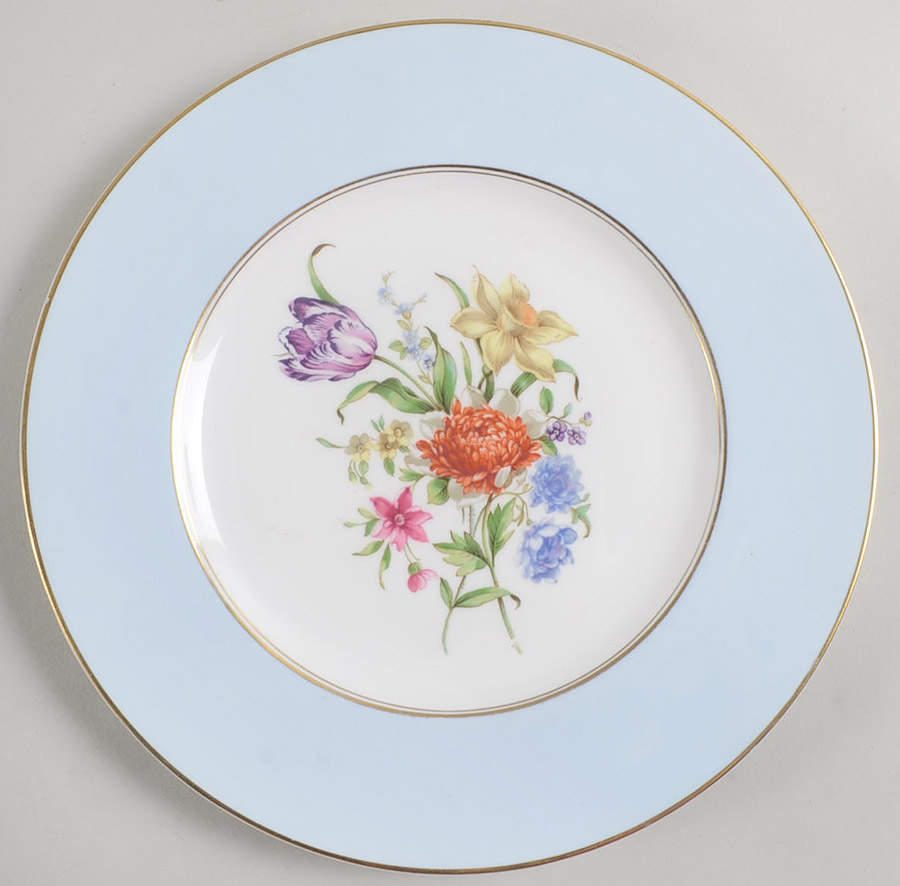 Miranda Blue Luncheon Plate by Royal Worcester-1