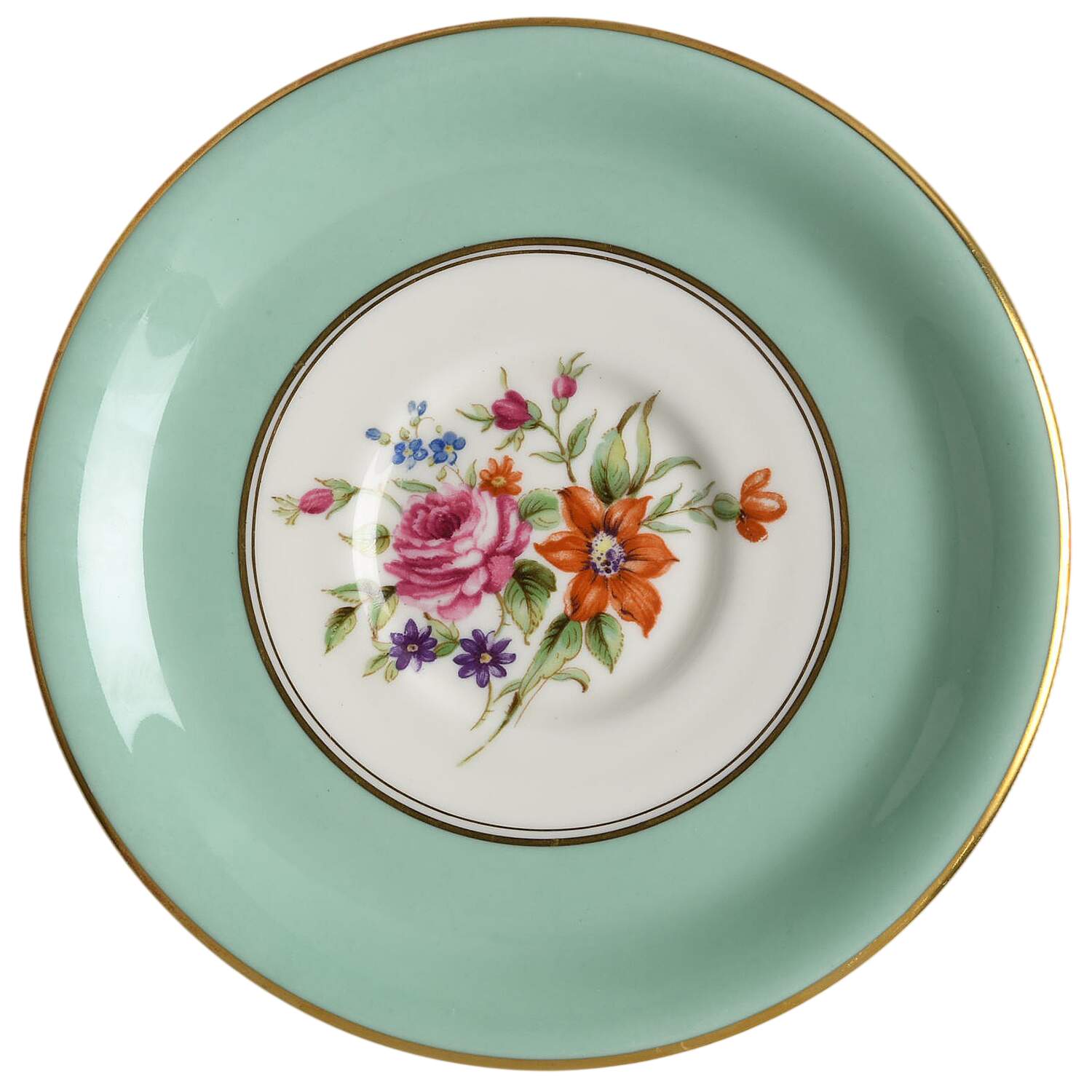 Miranda Light Green Saucer by Royal Worcester-1