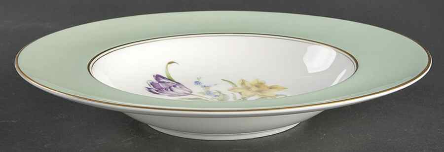 Miranda Light Green Large Rim Soup Bowl by Royal Worcester-1