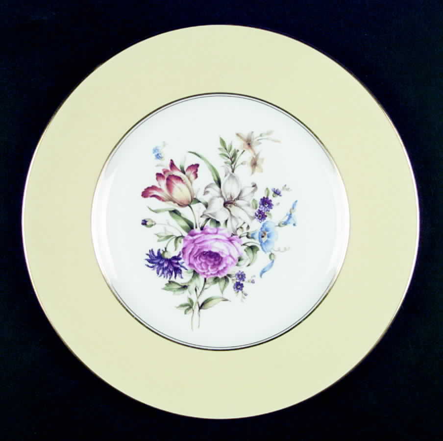 Miranda Yellow Dinner Plate by Royal Worcester-1