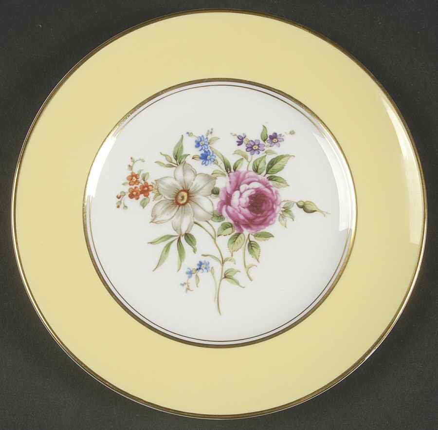 Miranda Yellow Bread & Butter Plate by Royal Worcester-1
