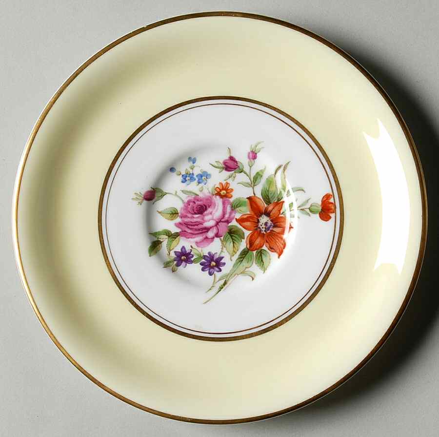 Miranda Yellow Saucer for Footed Cup by Royal Worcester-1