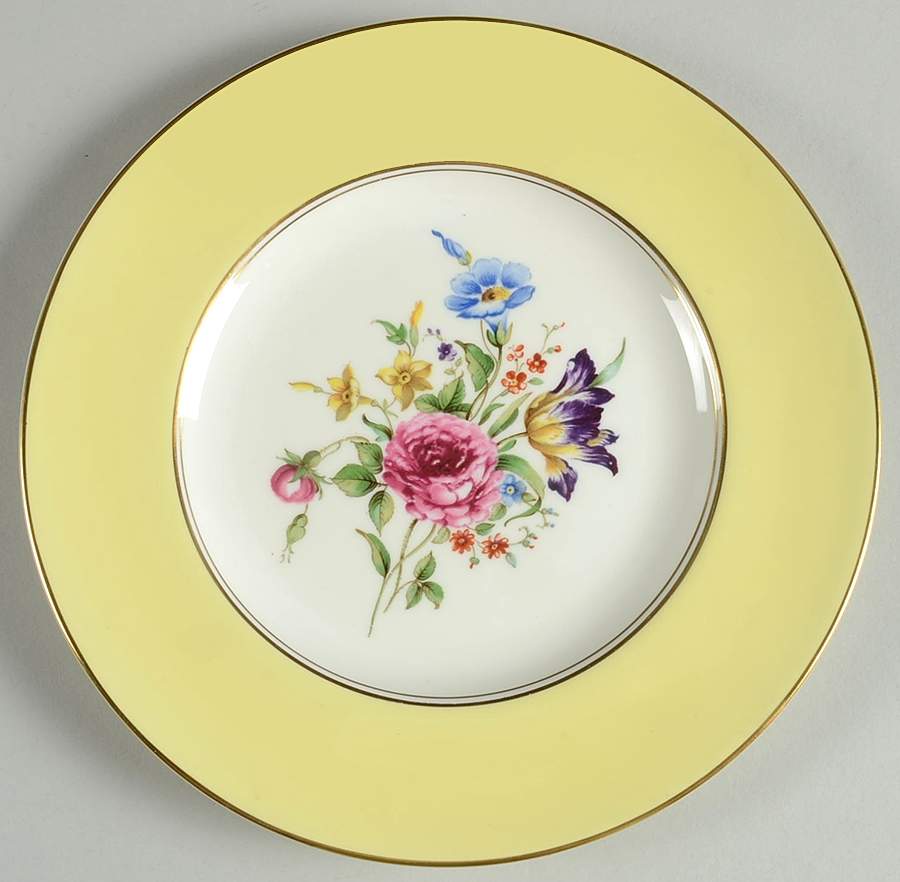 Miranda Yellow Salad Plate by Royal Worcester-1