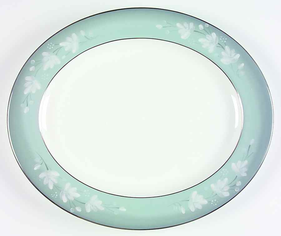 Moonflower 15" Oval Serving Platter by Royal Worcester-1