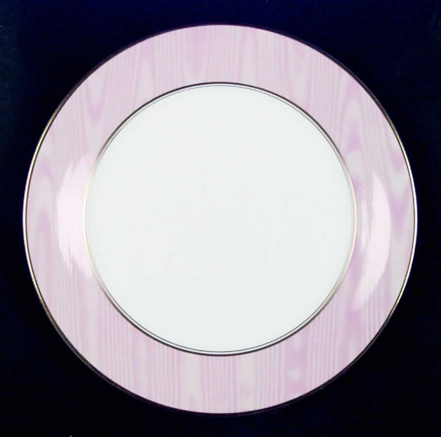 Moire Silk Pink Dinner Plate by Royal Worcester-1
