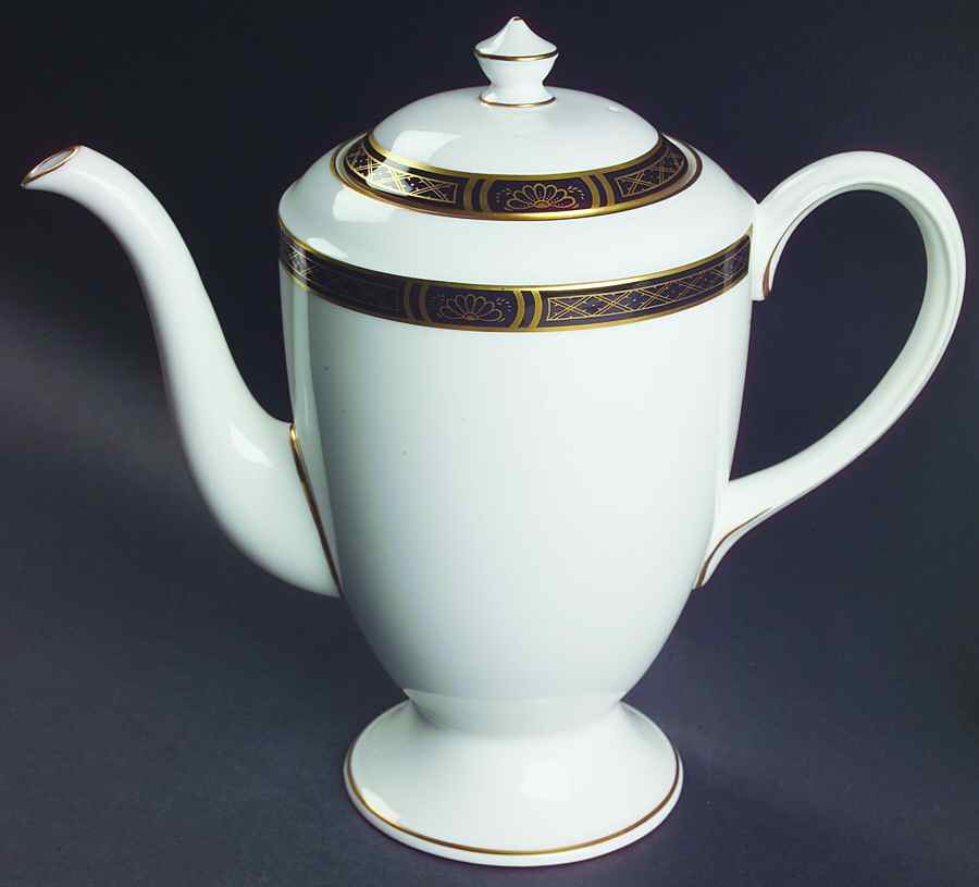 Mountbatten Black Coffee Pot & Lid by Royal Worcester-1