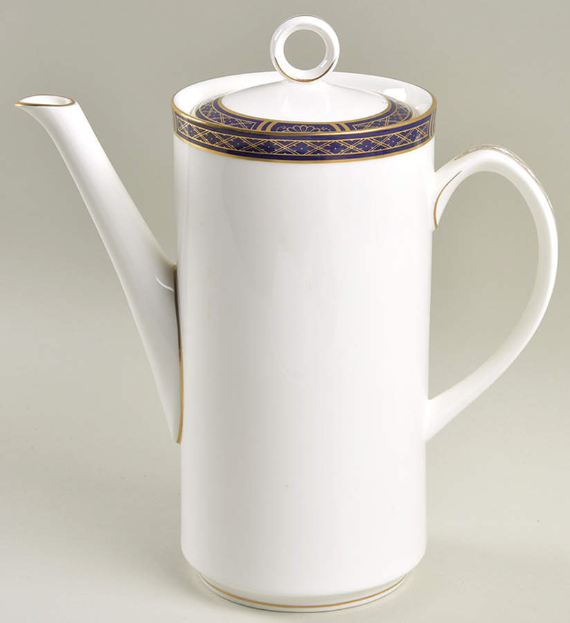 Mountbatten Cobalt Blue (Gold Trim) Coffee Pot & Lid by Royal Worcester-1