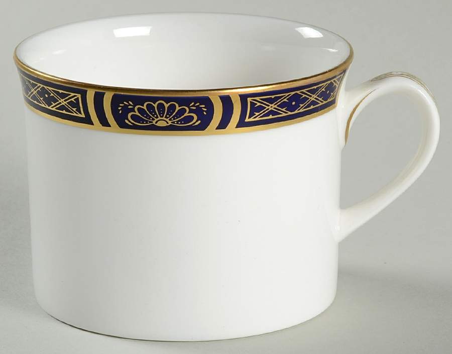 Mountbatten Cobalt Blue (Gold Trim) Flat Cup by Royal Worcester-1