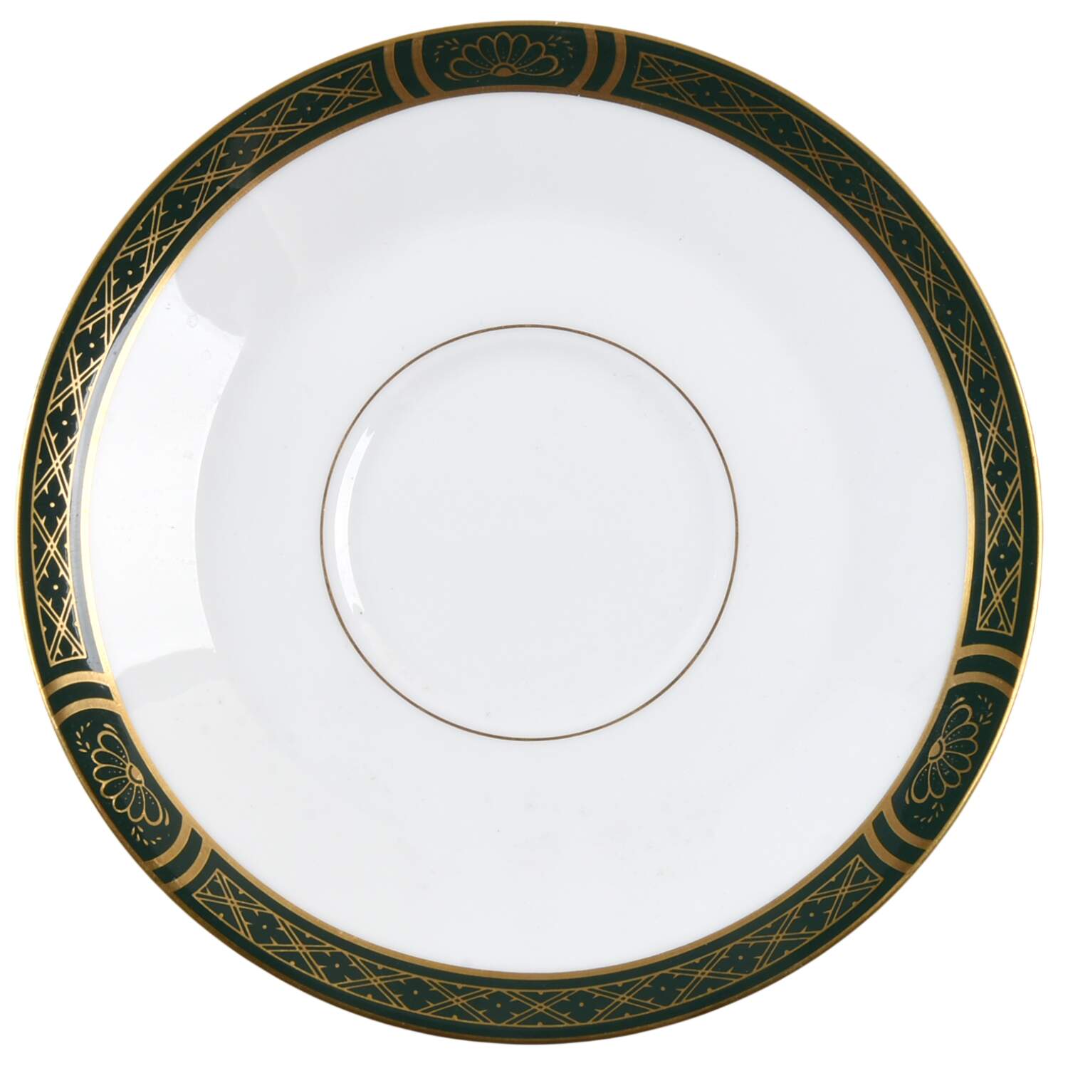 Mountbatten Green Saucer by Royal Worcester-1