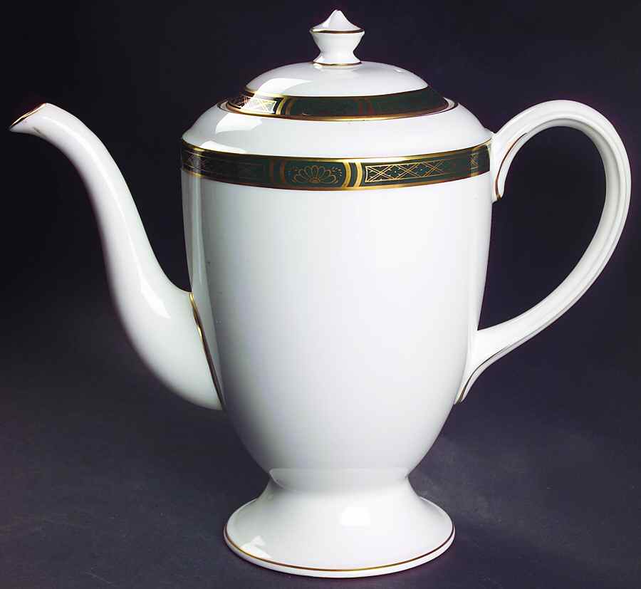 Mountbatten Green Coffee Pot & Lid by Royal Worcester-1