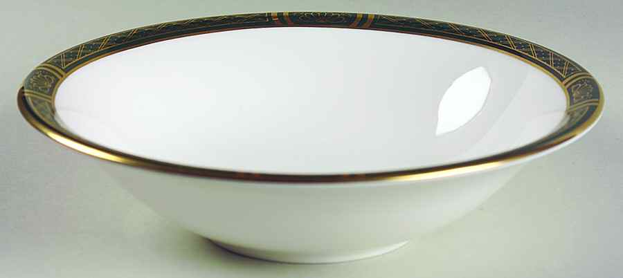 Mountbatten Green Rim Cereal Bowl by Royal Worcester-1