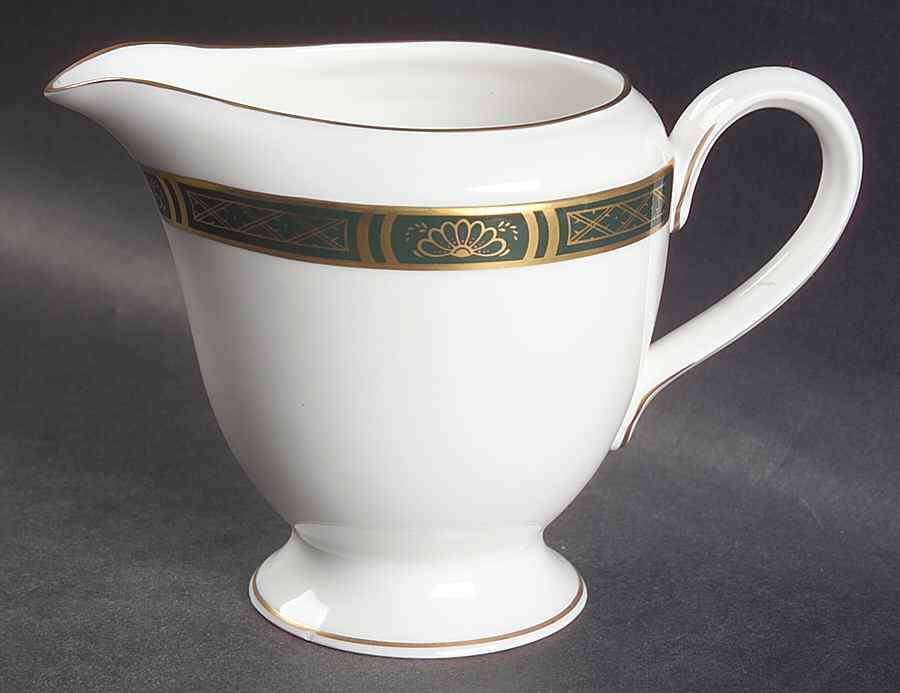 Mountbatten Green Creamer by Royal Worcester-1