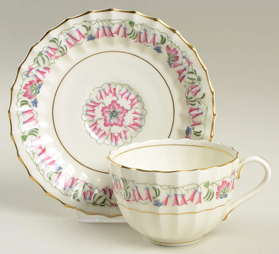 Normandie Flat Cup & Saucer Set by Royal Worcester-1