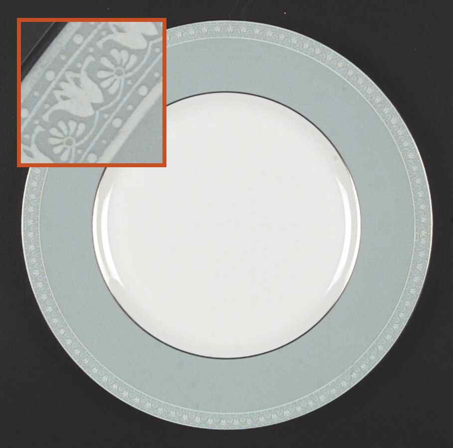 Orleans (Platinum Trim) Dinner Plate by Royal Worcester-1